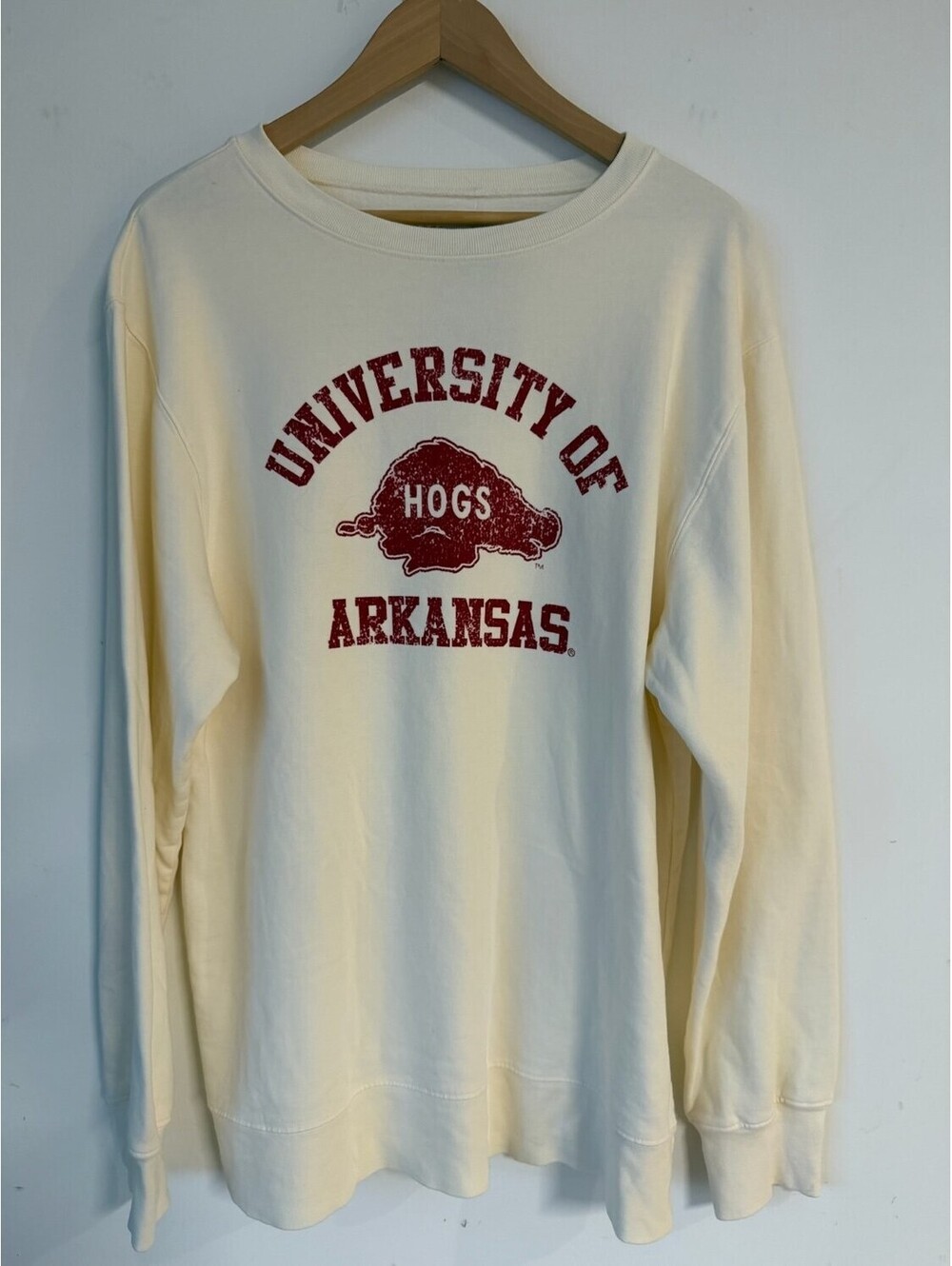 Blue 84 Arkansas Razorbacks Crewneck Sweatshirt Mens L Reserve Collection